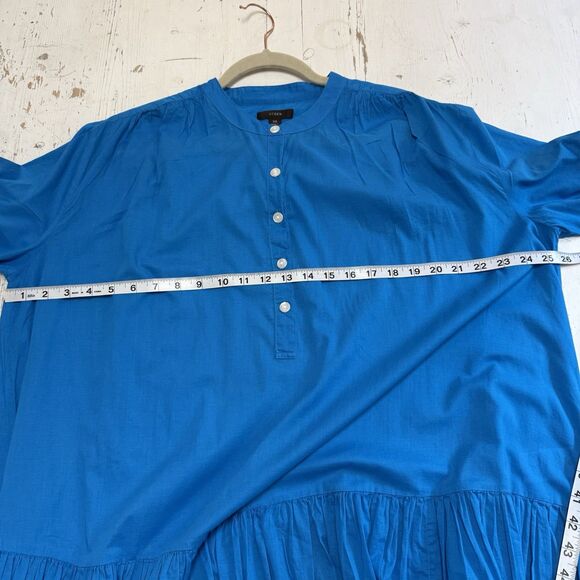 J. Crew Dress Flowy Cover Up XS Tiered Oversize Light Organic Cotton Re-Imagined - Picture 10 of 12